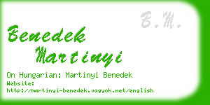 benedek martinyi business card